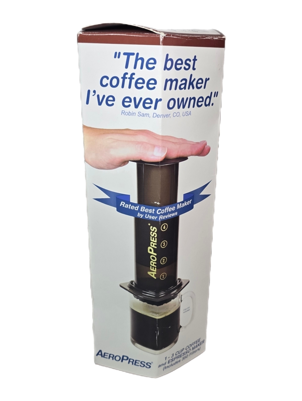 NEW AeroPress A80 1-3 Cup Coffee and Expresso Maker Portable New In Box